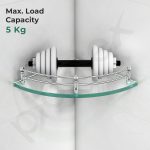 Plantex Glass Shelf for Bathroom Wall/Glass Corner Shelf for Bathroom Shelf for Wall Glass/Bathroom Corner Organizer (9x9 inch) - Pack of 3 - Image 6