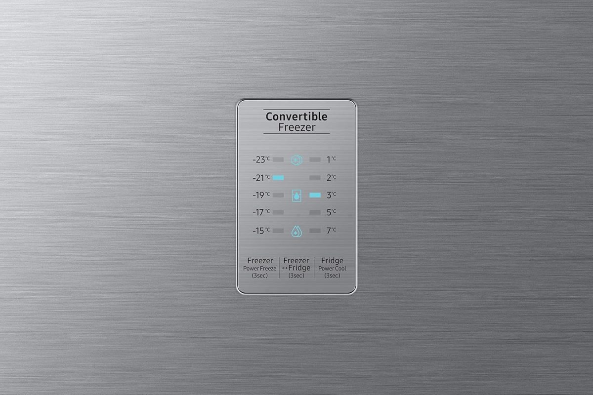 Samsung 256L 2 Star Inverter Frost-Free Convertible 3 In 1 Double Door Refrigerator Appliance (RT30C3732S8/HL,Elegant Inox) - Image 9