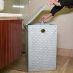 Homestrap Printed Foldable Laundry Basket/Bag Hamper with Lid and Handle| Cloth Storage Organiser For Bedroom, Bathroom, Kitchen Etc Capacity- (75LTR) (Grey)(Featured on Shark Tank) - Image 5