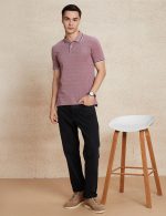 Amazon Brand - Symbol Men's Cotton Rich Textured Polo Tshirts | Collar Plain Tshirts | Half Sleeves - Regular Fit (Available in Plus Sizes) - Image 3