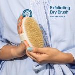 Bloom Exfoliating Oval Dry Bath Brush | For Lymphatic Drainage & Cellulite Appearance | Sheds Dead Skin Cells & Prevents Ingrown Hair | Wooden Bath Brush with Natural Bristles | (1 unit) - Image 2