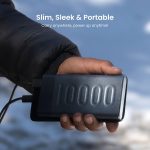 Ambrane 10000mAh Slim & Compact Powerbank, 22.5W Fast Charging, USB & Type C Output, Power Delivery, Quick Charge for iPhone, Android & Other Devices, Made in India + Type C Cable (Stylo 10, Black) - Image 8