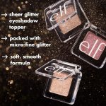e.l.f. Powder Fine As Fleck Glitter Eyeshadow, Long-Lasting Sheer Eye Makeup With A Shimmer Finish, Soft, Smooth Formula, Vegan & Cruelty-Free, White Hot - Image 6