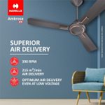 Havells 1200Mm Ambrose Es Ceiling Fan|Premium Matt Finish,Decorative Fan,Elegant Looks,High Air Delivery,Energy Saving,100% Pure Copper Motor|2 Year Warranty By Brand|3.8 stars,(Pack Of 1,Copper) - Image 3