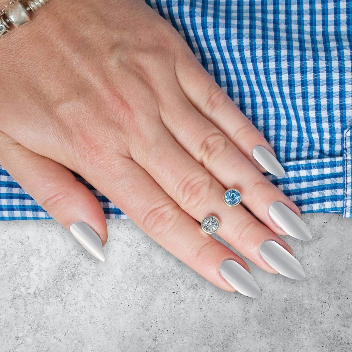 Posh HIGH GLOSS QUICK DRY Finish NAILPOLISH SILVER GOLDEN ROSEGOLD STEEL GREY, 9 ml - Image 3