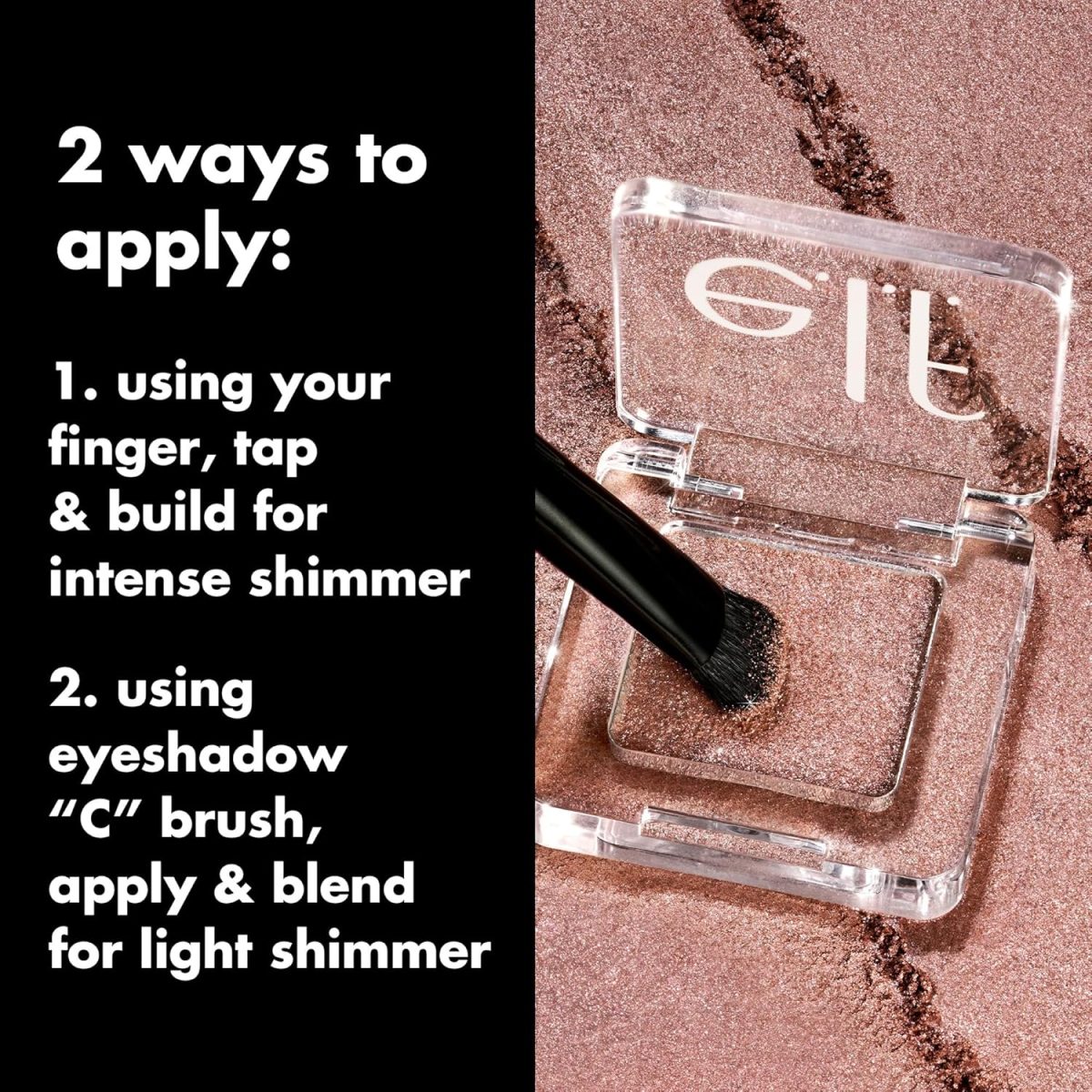 e.l.f. Powder Fine As Fleck Glitter Eyeshadow, Long-Lasting Sheer Eye Makeup With A Shimmer Finish, Soft, Smooth Formula, Vegan & Cruelty-Free, White Hot - Image 4