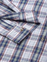 The Indian Garage Co Men's Cotton Slim Fit Checkered Full Sleeves Spread Collar Casual Shirt - Image 4