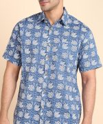 BLOCKS OF INDIA Cotton Hand Block Print Half Sleeves Summer Shirt for Men - Image 6