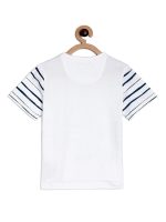 L'Adore Boy's White Printed Short Sleeve T-Shirt - Image 2