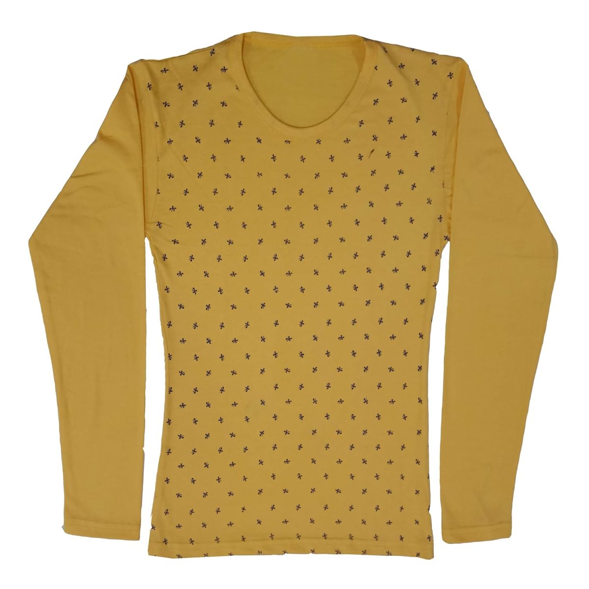 IndiWeaves Girls Cotton Full Sleeve Printed T-Shirts and Cotton Capri 3/4 Pants (Mustard,Dark Grey,Magenta,Yellow,9-10 Years) Pack of 4 - Image 5