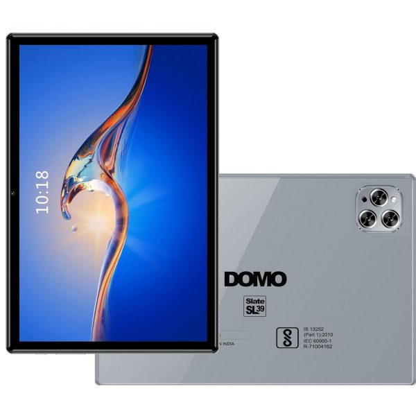 DOMO Slate SL39 10.1-Inch Tablet PC, 4GB RAM + 32GB Storage,1TB Expandable, 4G, Dual SIM, Bluetooth, Octa Core CPU, GPS [Grey