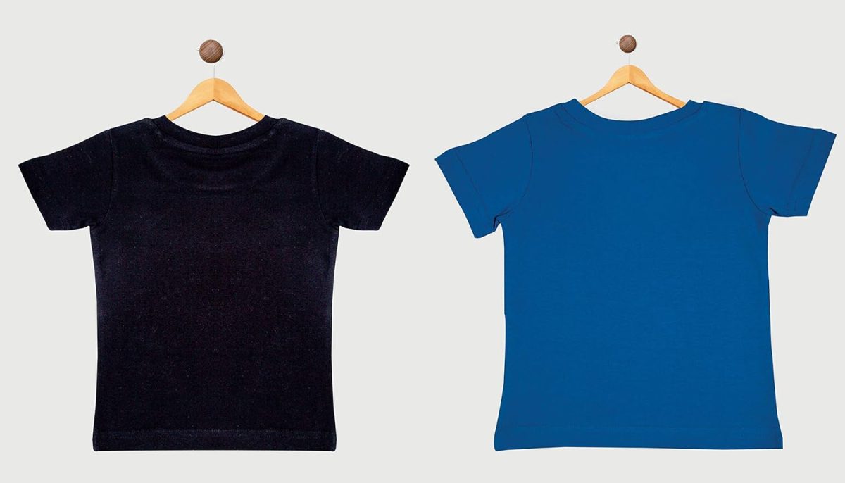 BODYCARE Kids Infantwear Boy's Black & Blue Printed Round Neck Regular Fit T-Shirt Pack Of 2,Cotton,18 Months-24 Months - Image 2