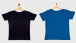 BODYCARE Kids Infantwear Boy's Black & Blue Printed Round Neck Regular Fit T-Shirt Pack Of 2,Cotton,18 Months-24 Months - Image 2