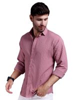 TAGAS Men's Hexa Pattern Button Up Full Sleeve Shirt|| Shirt for Mens ||Regular Shirt for Mens ||(MS-Hexa)