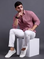 TAGAS Men's Hexa Pattern Button Up Full Sleeve Shirt|| Shirt for Mens ||Regular Shirt for Mens ||(MS-Hexa) - Image 6