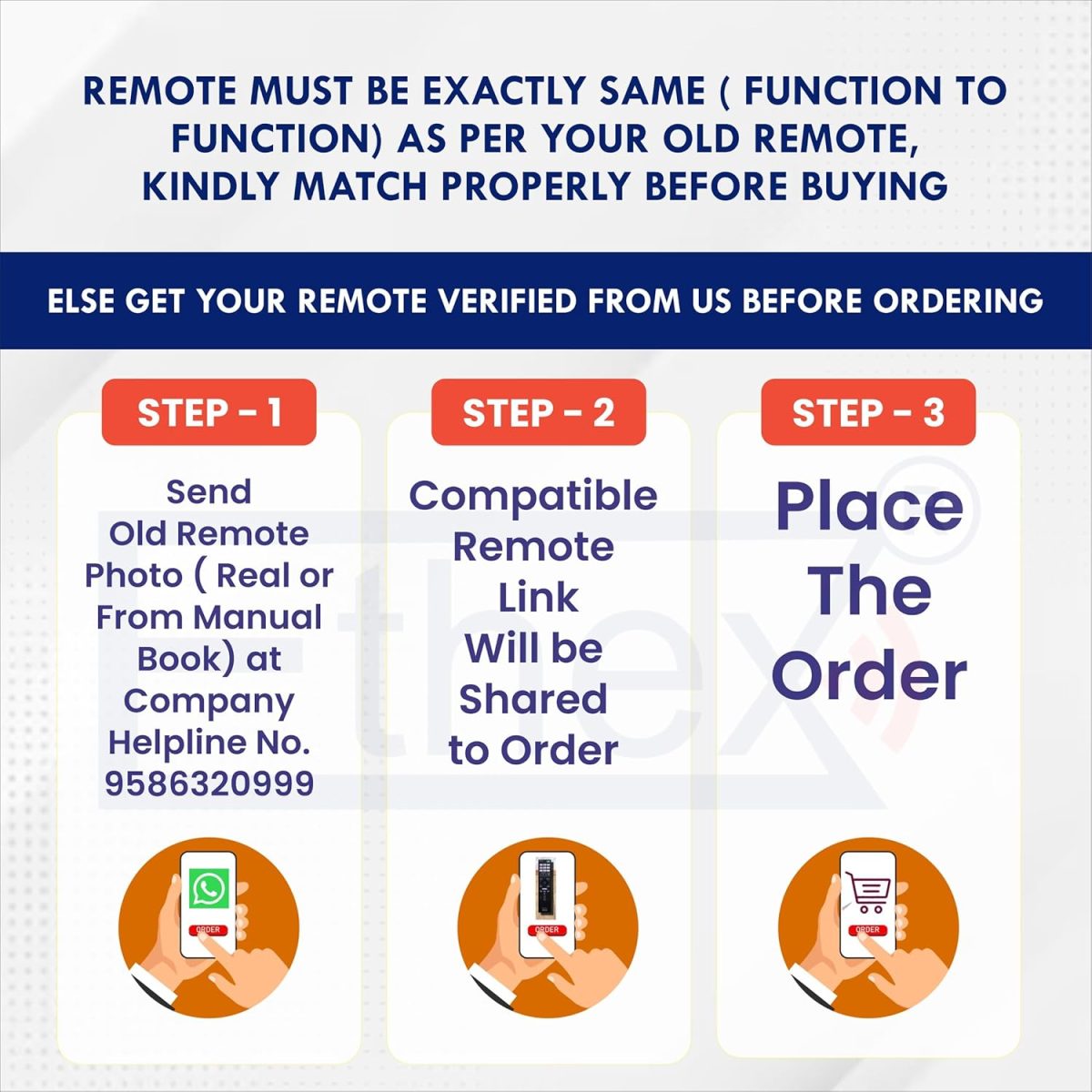 Ethex® Air Conditioner Remote Compatible for Frosty Split/Window AC Remote Control (Please Match The Image with Your Old Remote) (AC-12) - Image 3