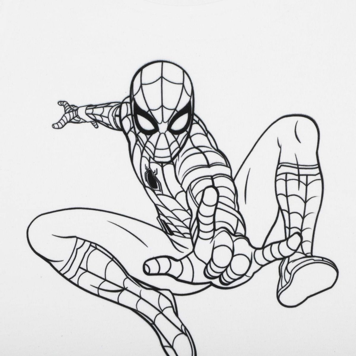 Marvel Spiderman by Wear Your Mind Boy's Plain Regular T-Shirt (DSM0069_White 4-5Y) - Image 3