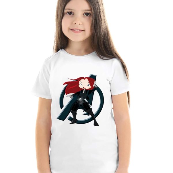 FancyDressWale Black Superhero T Shirt for Girls