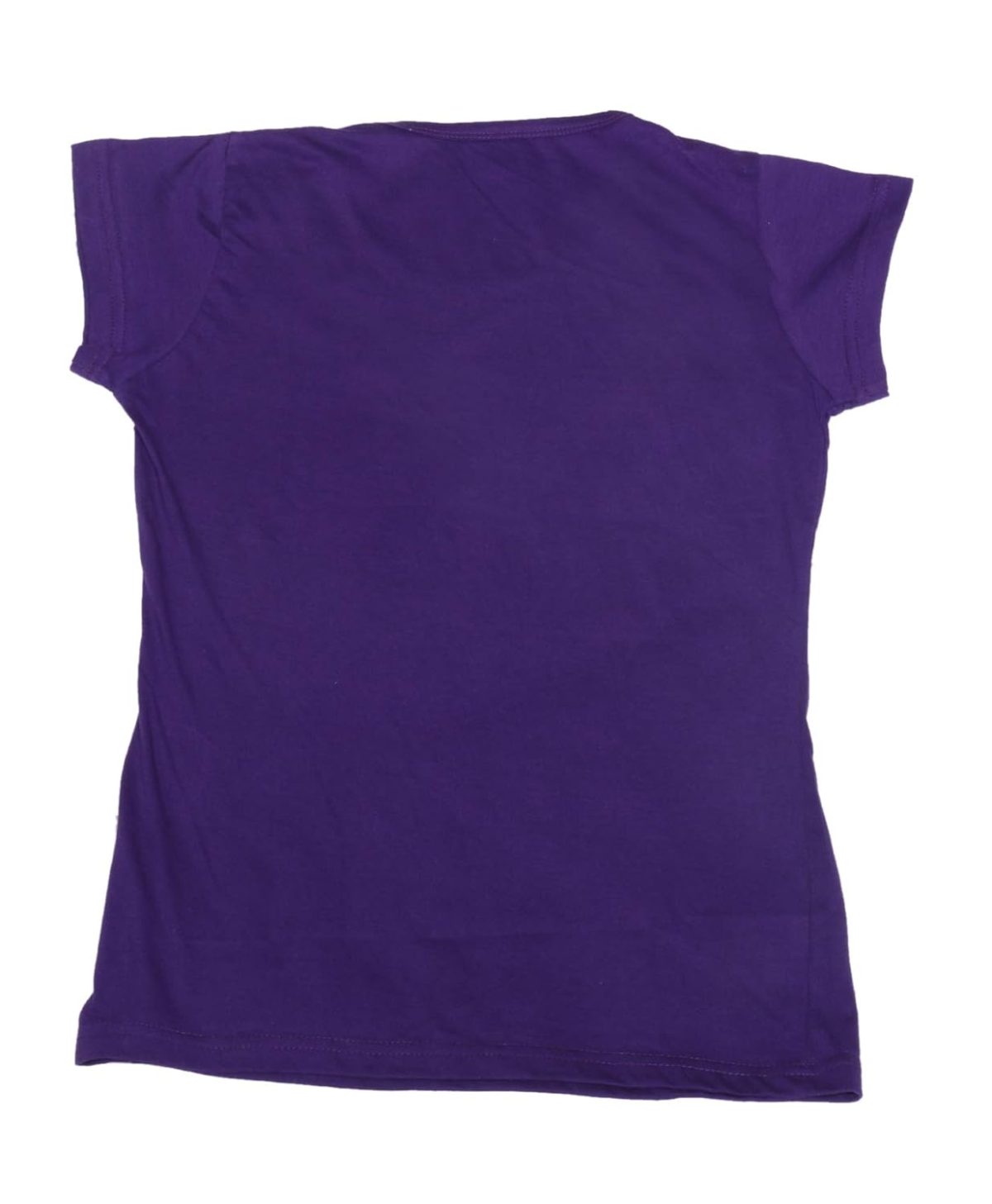 IndiWeaves Girls Cotton Half Sleeve Printed T-Shirt (Purple,8-9 Years) - Image 2
