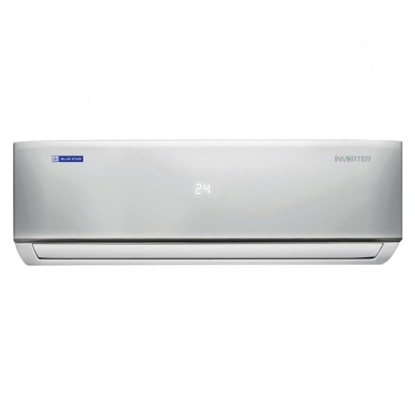 Blue star Premium Range 1.0ton 5 Star Inverter Split 100% Copper 2024 with android Remote Smart Ready, Blue Fins, Self Diagnosis, 2024 Model, IC512DNUR, White)