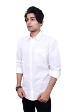 Labnin India, Men's White Full Sleeve Cotton Linen Premium Shirt for Formal/Casual - Image 5