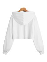 ABSOLUTE DEFENSE Roses Crop Hoodie Women Girl Casual Stylish Latest White Lavender Pink Under 399 499 - Image 2