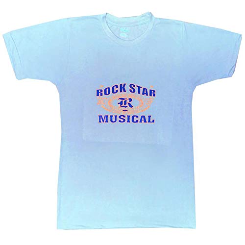 Men's Cotton T-shirt (Blue, XL)