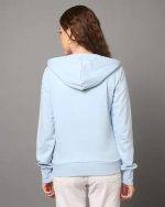 Talitha Fashion Women's Solid Casual Zipper Sweatshirt for Winter | Lightweight Fleece Full Sleeves Front Zip-Up Women Stylish Hooded Neck Zipper Hoodie for Winter - Image 2