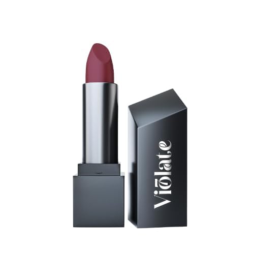 7 violate Rich & Vibrant Color Lipstick | Lightweight, Long-Lasting Formula | Creamy Matte Finish | One Swipe Application | Vitamin E Infused, Non-Drying