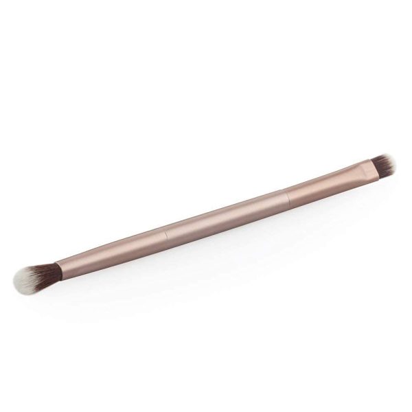 TWIREY Double Ended Makeup Brush Pen Blending Powder Foundation Eyeshadow | 2 Ways Double Ended Metal Handle Brush Eyeshadow Eyebrow Eye Shadow Eye Liner Eyes Makeup Brush