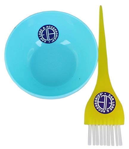 [Ear Lobe & Accessories] Face Pack Combo (1 Pc Face Pack Bowl (200 ml) | 1 Pc Face Pack Brush No-1 (Color May Vary)