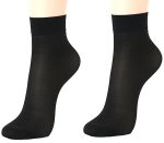 BriKSHi Women's Ultra-Thin Transparent Nylon Summer Ankle Length black Socks (Free Size) K-55 - Image 3