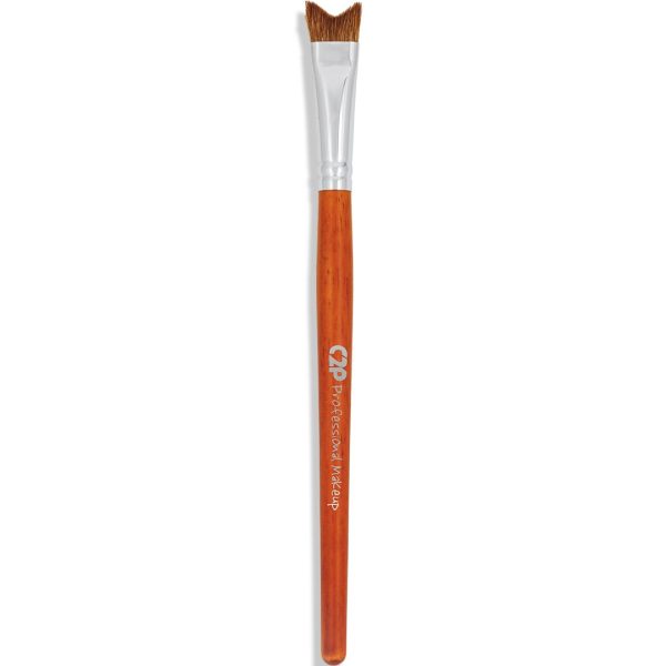 C2P PRO Nose Contour Multipurpose Brush for Jawline, Face, Cheeks, Eye Shadow, Forehead, Makeup Blending with Wooden Handle, V-Shape, Professional Makeup Brush