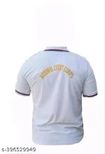 National Cadet Corps(NCC) Men Embroidered Polo Neck Cotton Blend White T-Shirt - Image 3