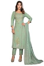 Royal Export Women's Cotton Blend Floral Printed Straight Kurta Pant with Dupatta, Kurta Sets for Woman