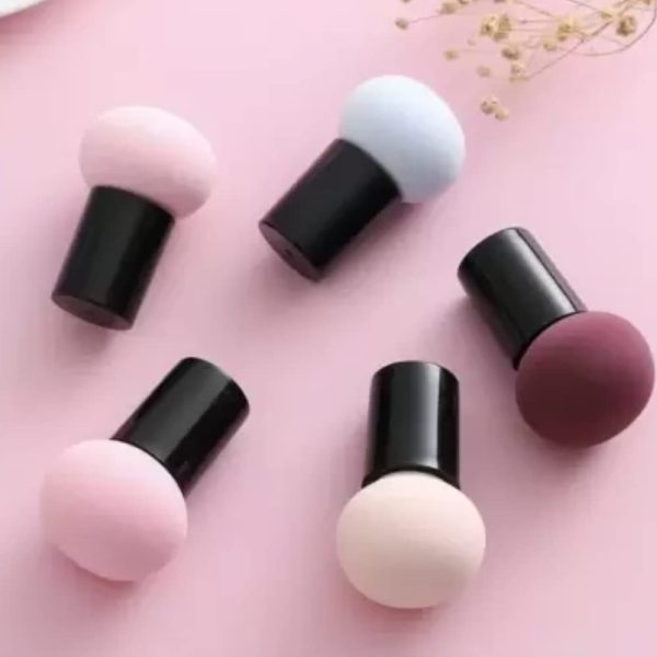 Feelhigh Elastic Soft Mushroom Shape 5 Piece Beauty Blender