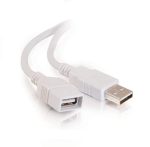 BigPlayer USB 2.0 Male A to Female A Extension Cable 1.5 Meter – Super Speed 5Gbps for Printer, PC, External Hard Drive, LED/LCD TV USB Ports – White