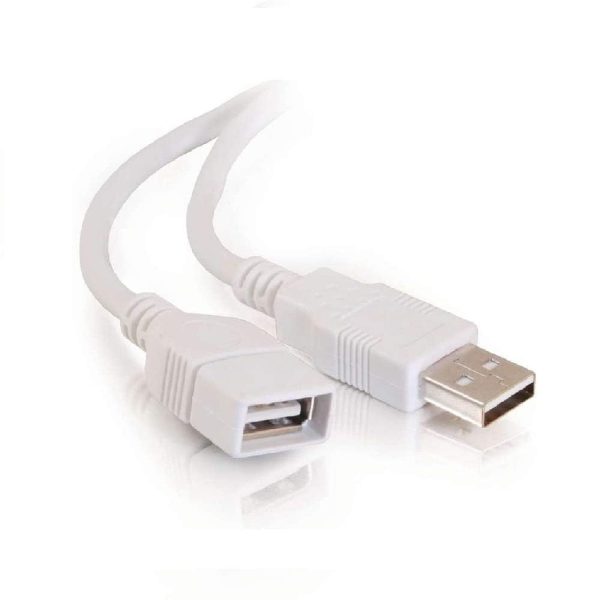 BigPlayer USB 2.0 Male A to Female A Extension Cable 1.5 Meter – Super Speed 5Gbps for Printer, PC, External Hard Drive, LED/LCD TV USB Ports – White