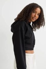 A to Z CREATION Zipper Crop Hooded Jacket for Women - Image 3