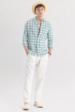 Men's Cotton Casual Printed Checkered Stylish Latest T-Shirt for Men - Image 4