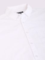 Dennis Lingo Men's Cotton White Solid Casual Shirt (C301_White_L) - Image 2
