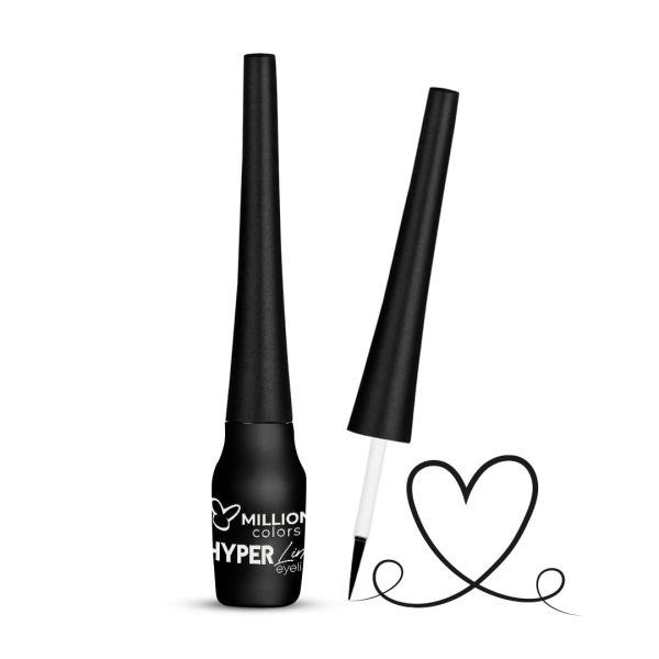 Million Colors Waterproof Liquid Eyeliner Black | Matte Finish Smudge-Proof Sweatproof Quick Dry | Long Lasting Up to 12 Hours | High Precision Applicator | 5ML | Charcoal 01