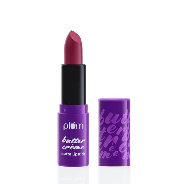 Plum Butter Crème Matte Lipstick | Creamy Matte Finish | Highly Pigmented | With Shea Butter, Rosehip Oil & Vitamin E | 100 Vegan & Cruelty Free | 136 RedDemption