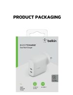 Belkin 40W (20W + 20W) Two Ports USB -C PD Wall Charger | Fast Charging for iPhone Series (16, 16 Pro Max, 15, 15 Pro Max) Samsung Galaxy S24 Ultra, iPad, AirPods & More | 2 Years Warranty, White - Image 6