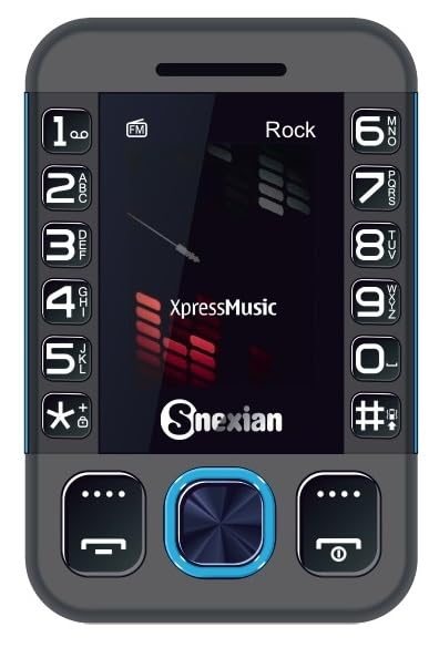 Snexian All-New Rock 7600 Dual Sim |Keypad Mobile| with 1.8" Display |Unique Dsign| BT Dialer |MusicExpress|Voice Changer|Long Lasting Battery|Camera|Feature Phone | Black Blue