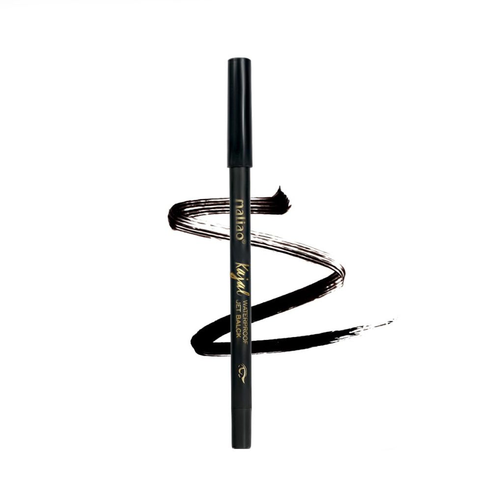 Maliao Waterproof Jet Black Kajal | Smudge-Proof | Creamy & Smooth Application | Long-Lasting Formula | Intense Bold Color | Ideal for Sensitive Eyes,1.2g