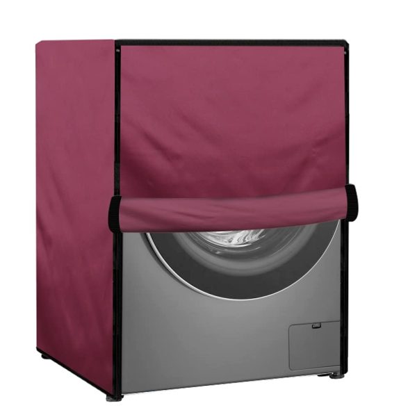 Stylista Washing Machine Cover Compatible for Samsung 8 kg WW80K5210WW Front Load Maroon