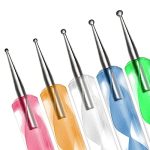 Belicia Nail Art Design Tools, 5pcs Nail Dotting Pen Tool Nail Art Tip Dot Paint Manicure kit - Image 4