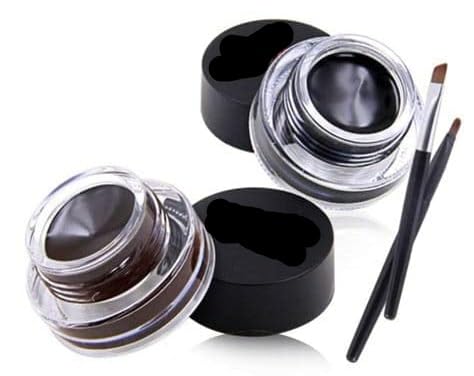 Glowhouse Eye Makeup 2 in 1 Brown + Black Gel Eyeliner Make Up Water-proof Smudge-proof Set Eye Liner Kit With Brushes