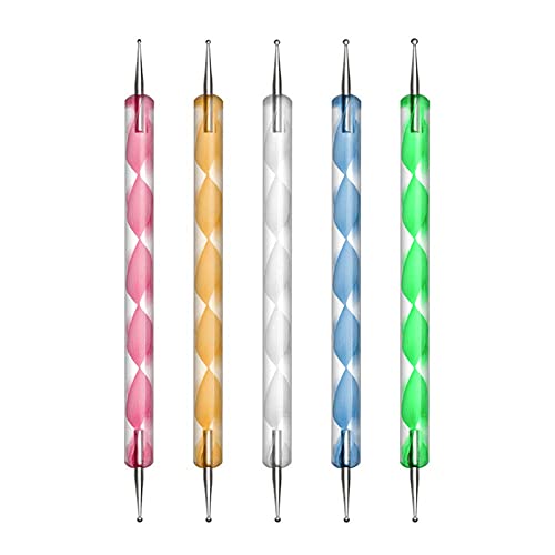 Belicia Nail Art Design Tools, 5pcs Nail Dotting Pen Tool Nail Art Tip Dot Paint Manicure kit